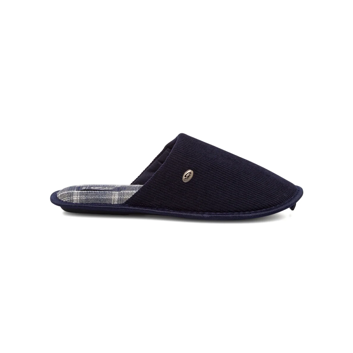 Pantofole blu da Uomo in tessuto a coste Griff
