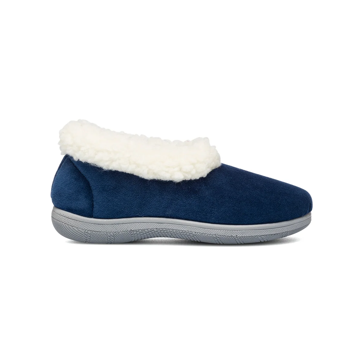 Pantofole blu in tessuto con colletto imbottito Forzasette