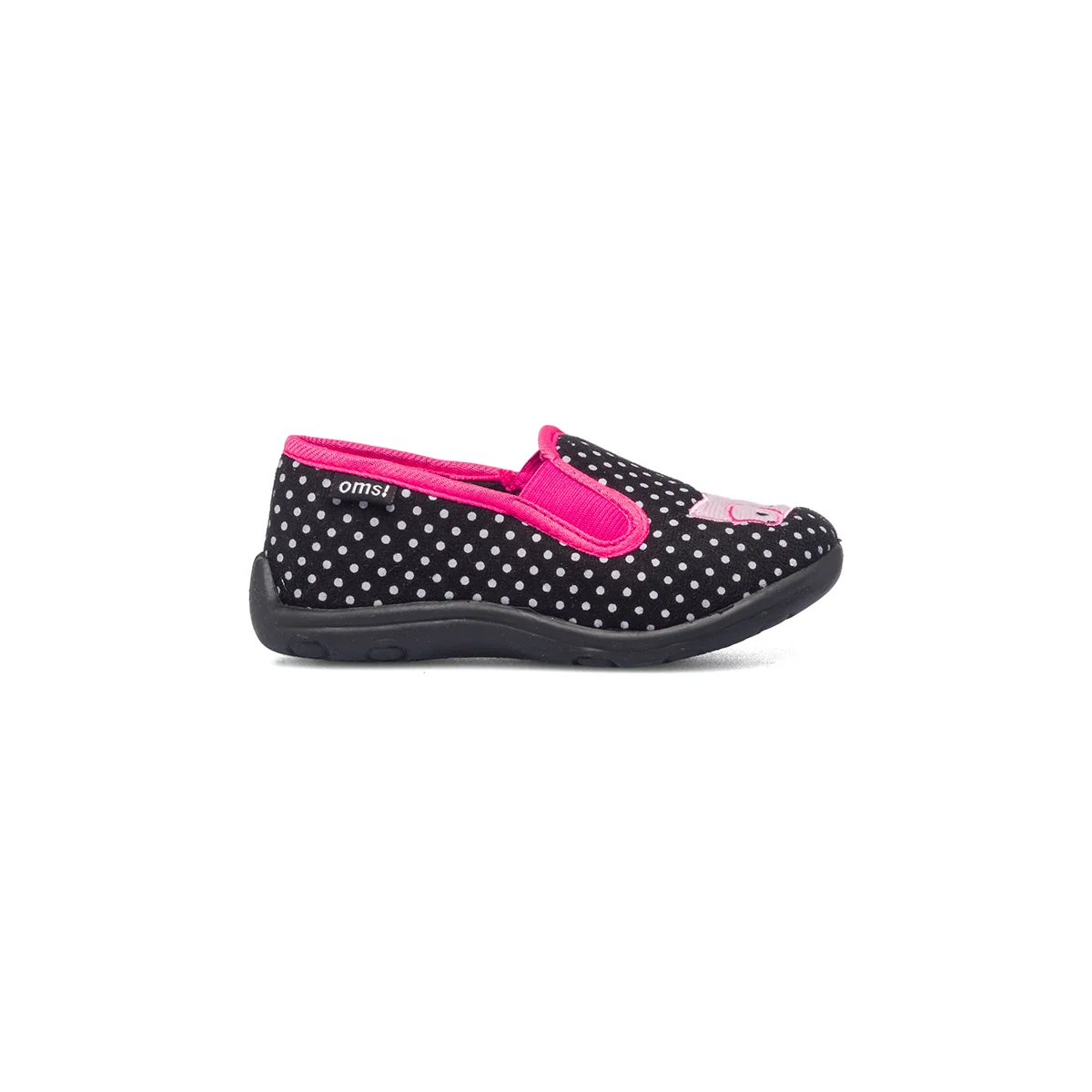 Pantofole da bambina nere e fucsia Original Marines