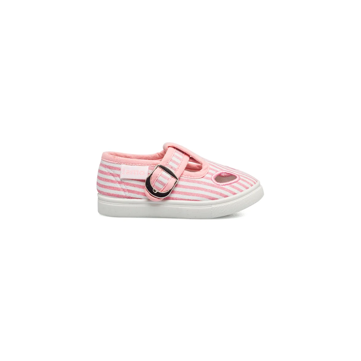 Pantofole da bambina rosa e bianche a righe Original Marines