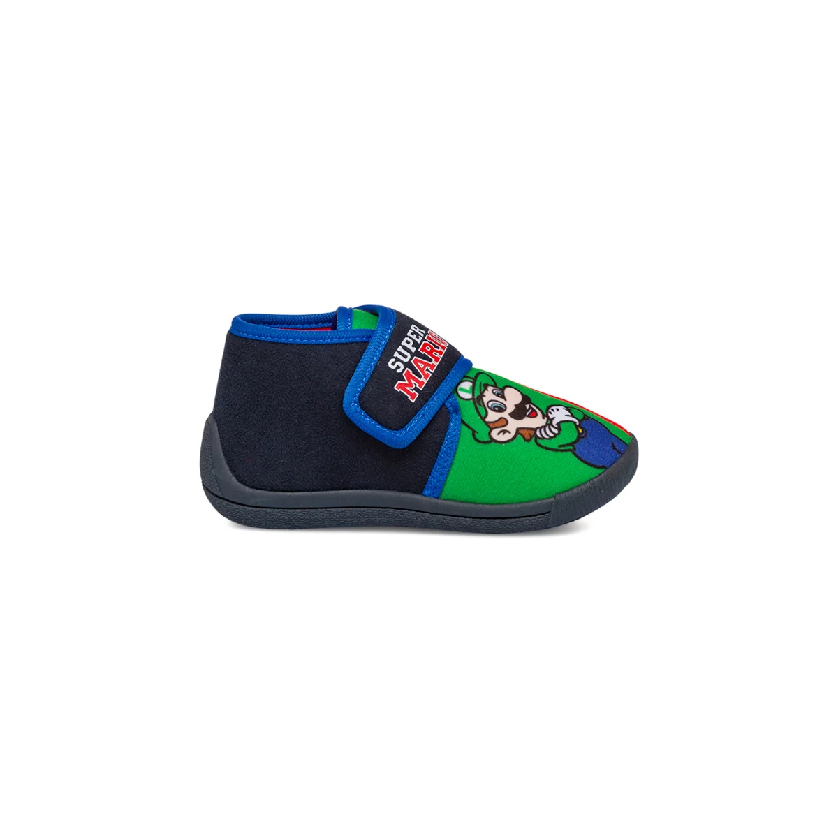 Pantofole da bambino blu con stampe Super Mario Kart