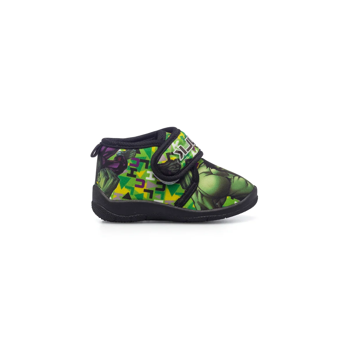 Pantofole da bambino verdi con stampa Hulk