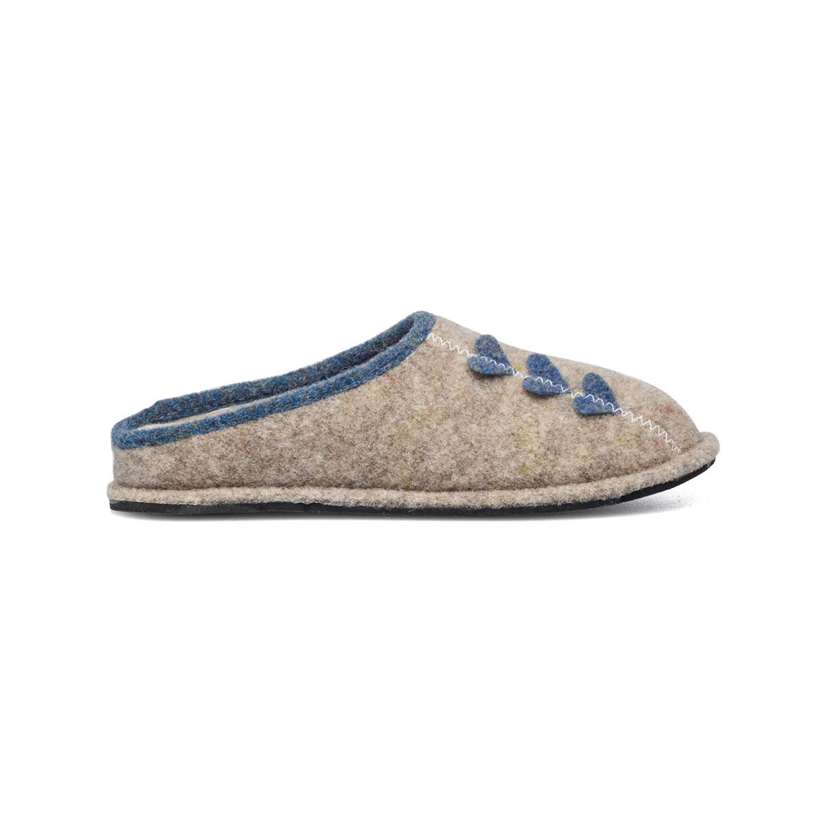 Pantofole da donna beige in tessuto Rosagialla