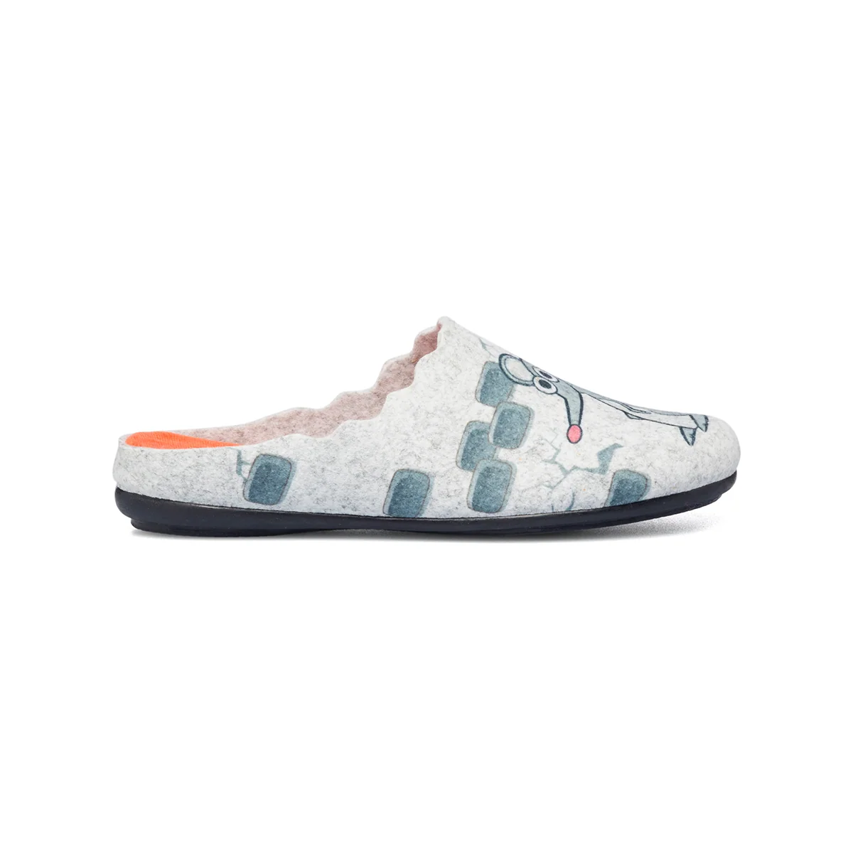 Pantofole da donna grigie in tessuto Aday's