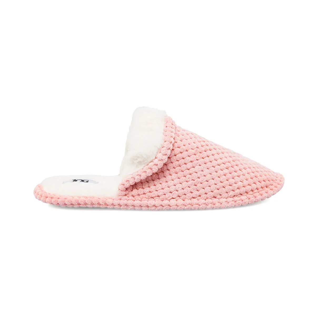 Pantofole da donna rosa Jog in tessuto con imbottitura interna bianca
