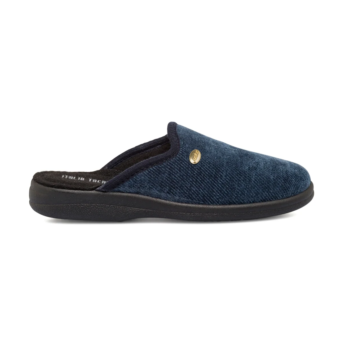 Pantofole da Uomo blu effetto ciniglia Italia Trend