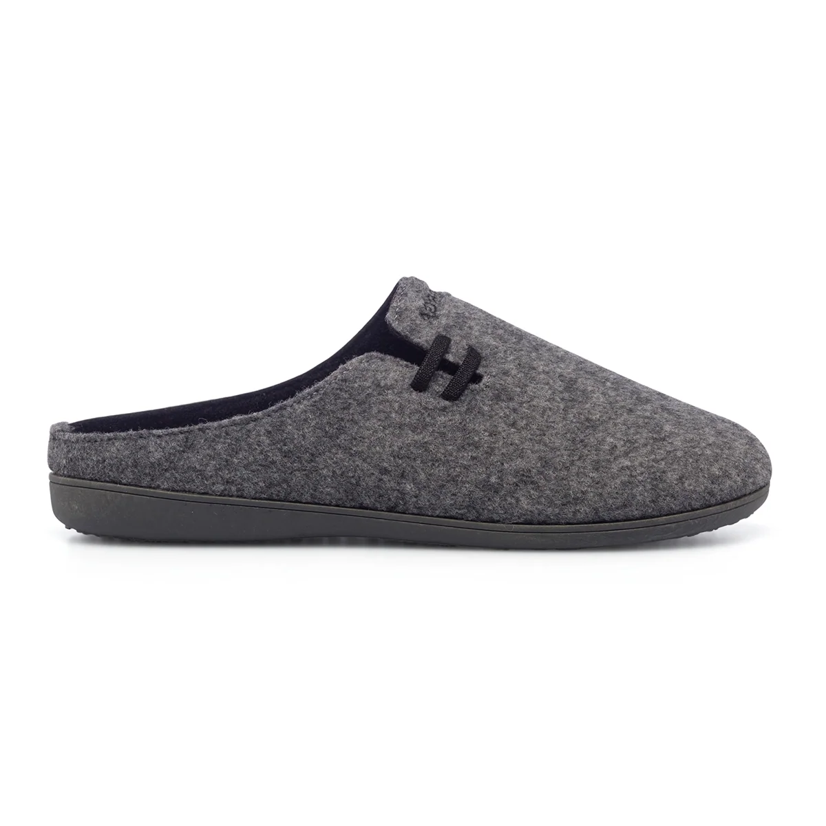 Pantofole da uomo grigie in tessuto con logo Superga