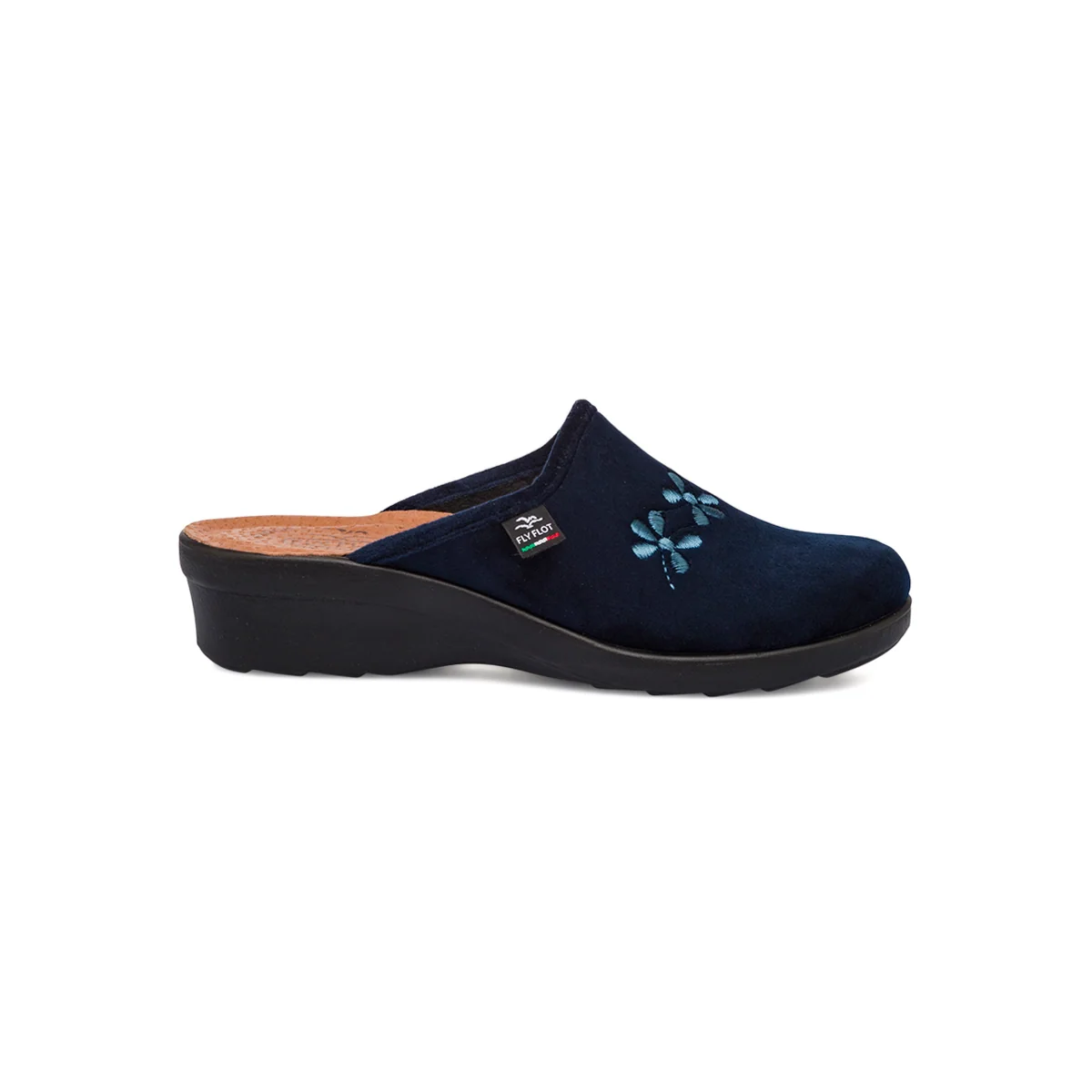 Pantofole sanitarie blu da Donna Fly Flot con fiori