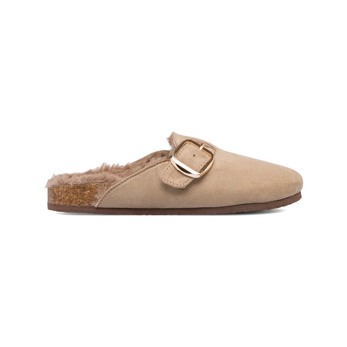 Pantofole taupe da donna con cinturino Lora Ferres