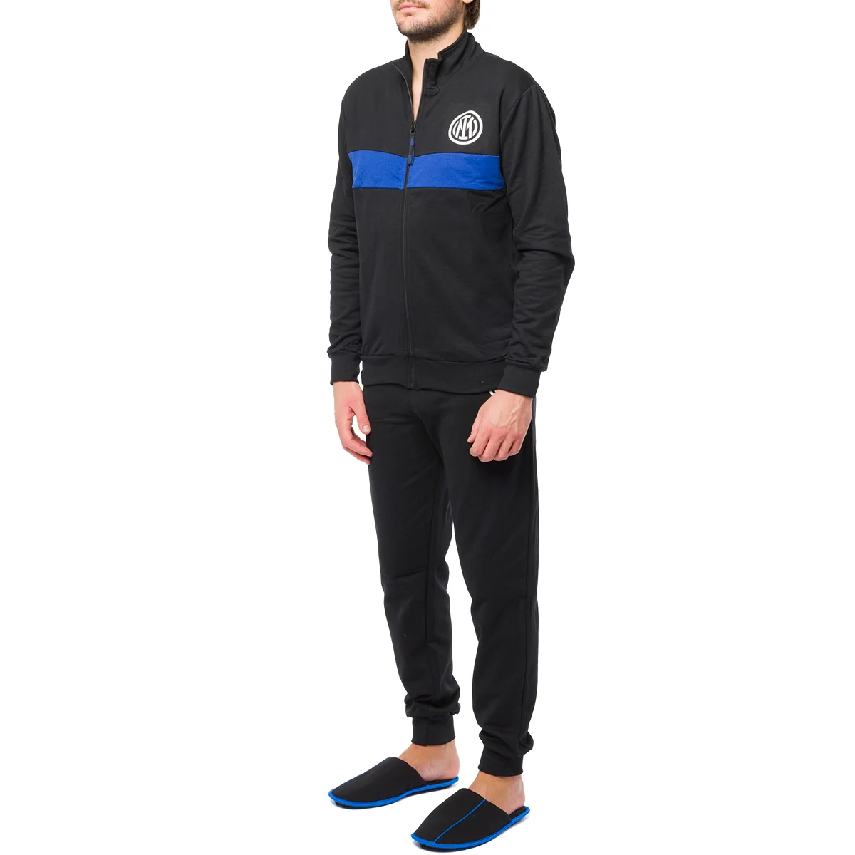 Pigiama invernale nerazzurro da uomo con logo Inter