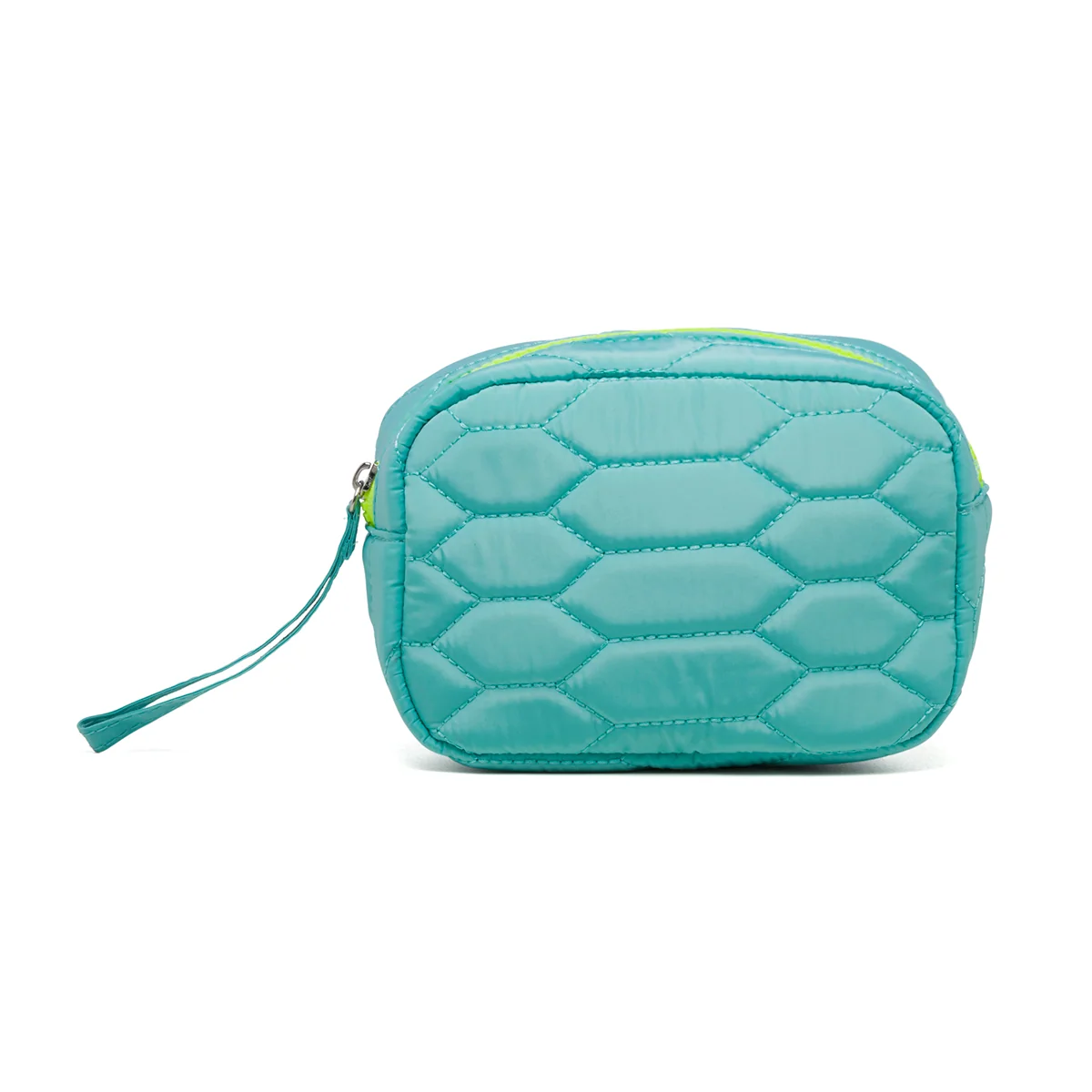 Pochette acquamarina effetto trapuntato Lora Ferres