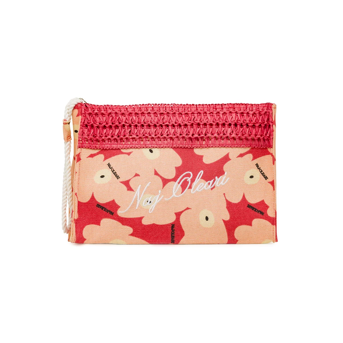 Pochette da Donna fucsia con dettagli in rafia Naj Oleari