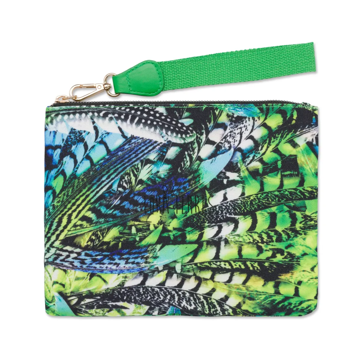 Pochette mare multicolore da Donna con stampa piume Lora Ferres On The Beach