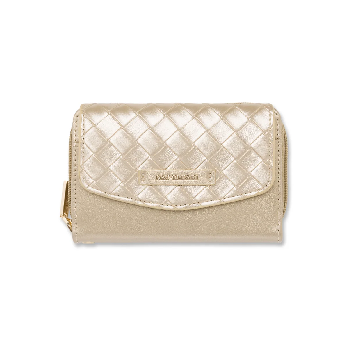 Pochette Oro da Donna con pattina intrecciata Naj Oleari