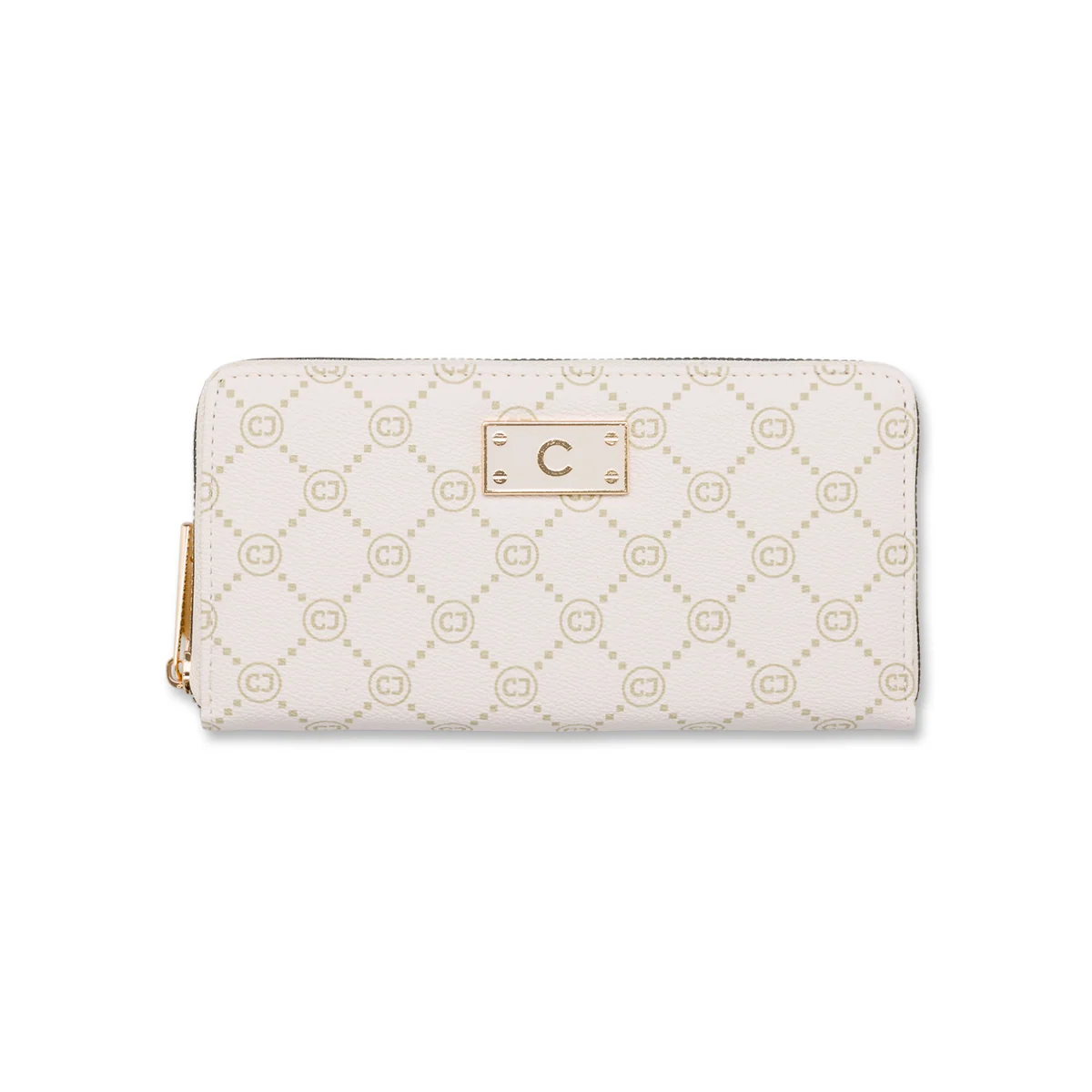 Portafoglio Bianco da Donna con chiusura con zip dorata Carrera Jeans