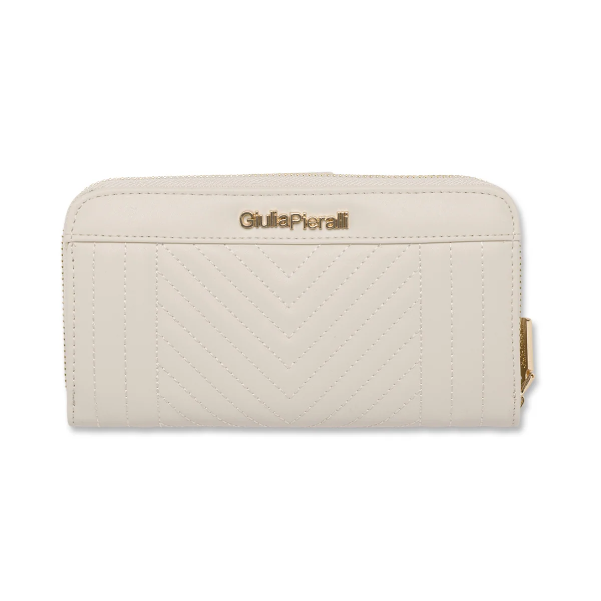Portafoglio bianco off-white Donna con trama trapuntata Giulia Pieralli