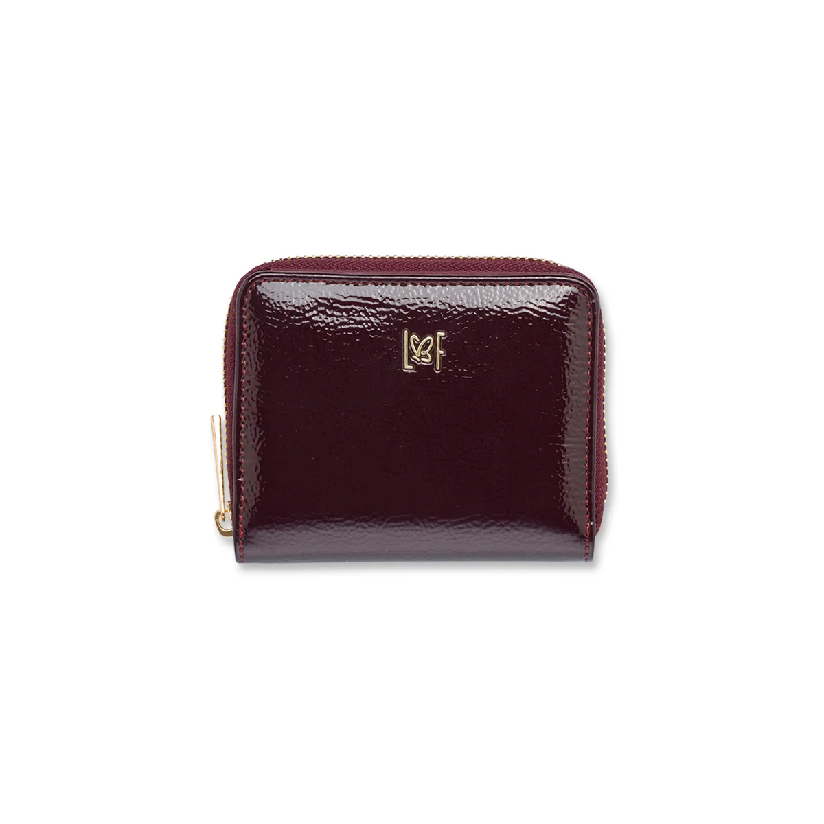 Portafoglio bordeaux con zip da Donna Lora Ferres