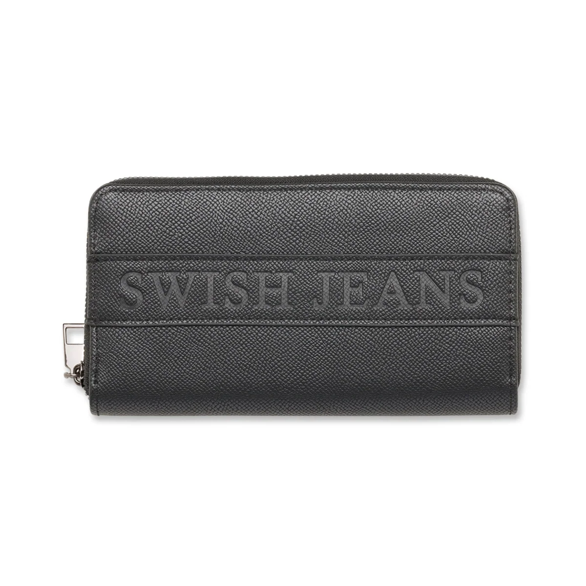 Portafoglio da donna nero con logo Swish Jeans