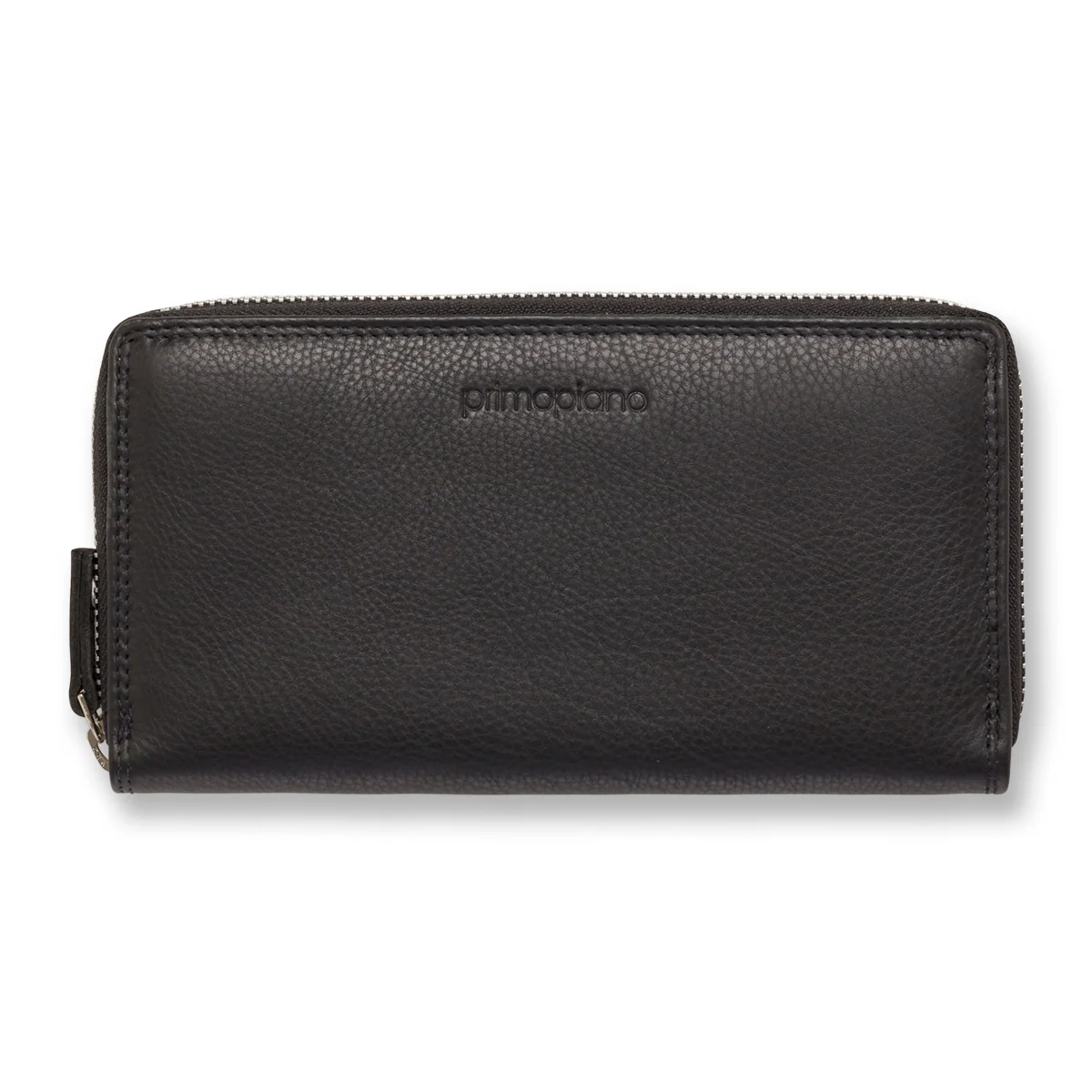 Portafoglio da donna nero in pelle Primopiano