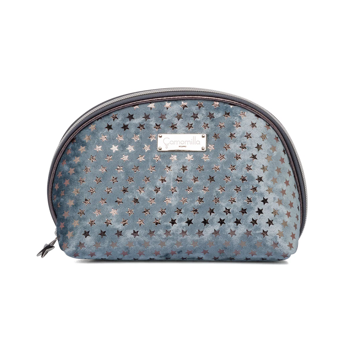 Pouch blu da donna con chiusura a zip Camomilla Milano