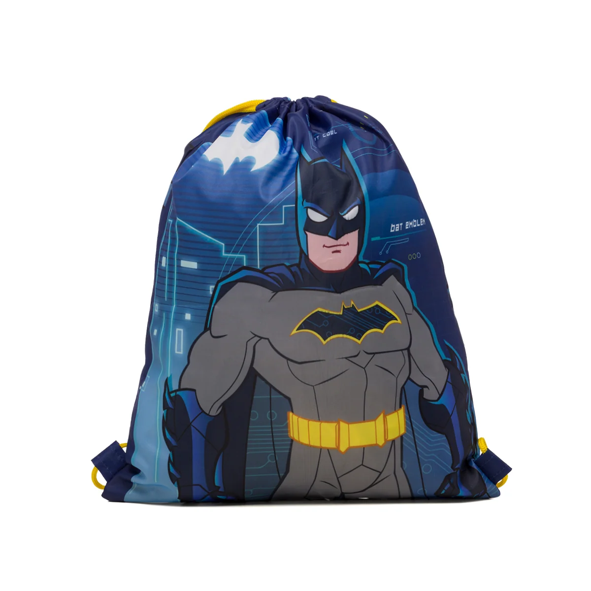 Sacca portatutto blu con stampa Batman