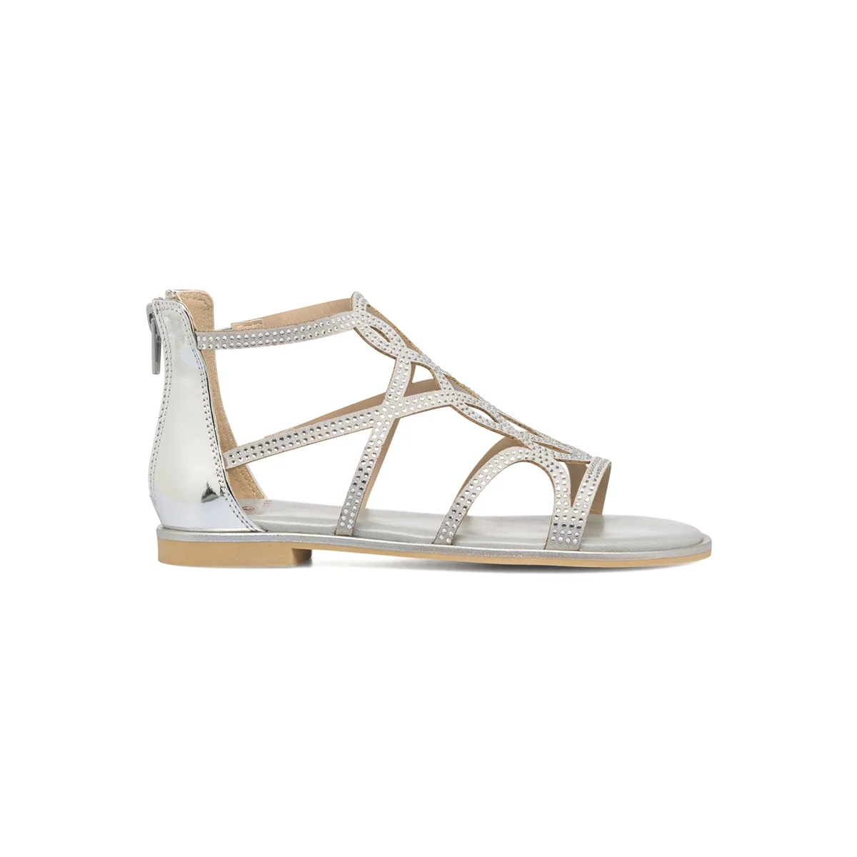 Sandali argento da bambina con strass Swish Jeans
