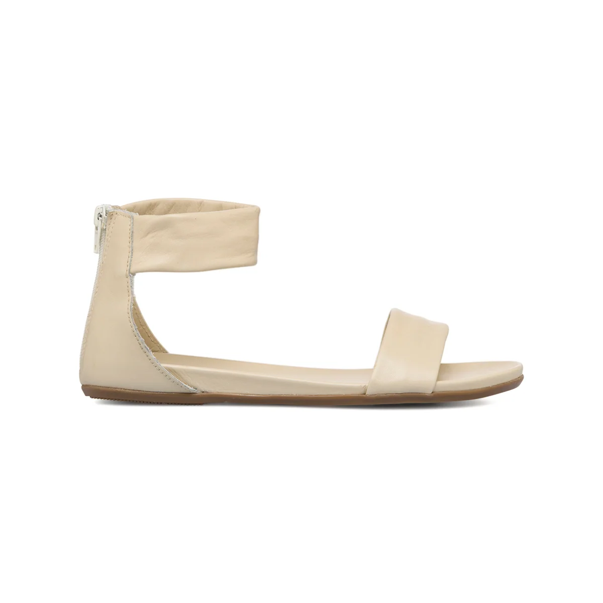 Sandali bassi bianchi in pelle da donna Primopiano