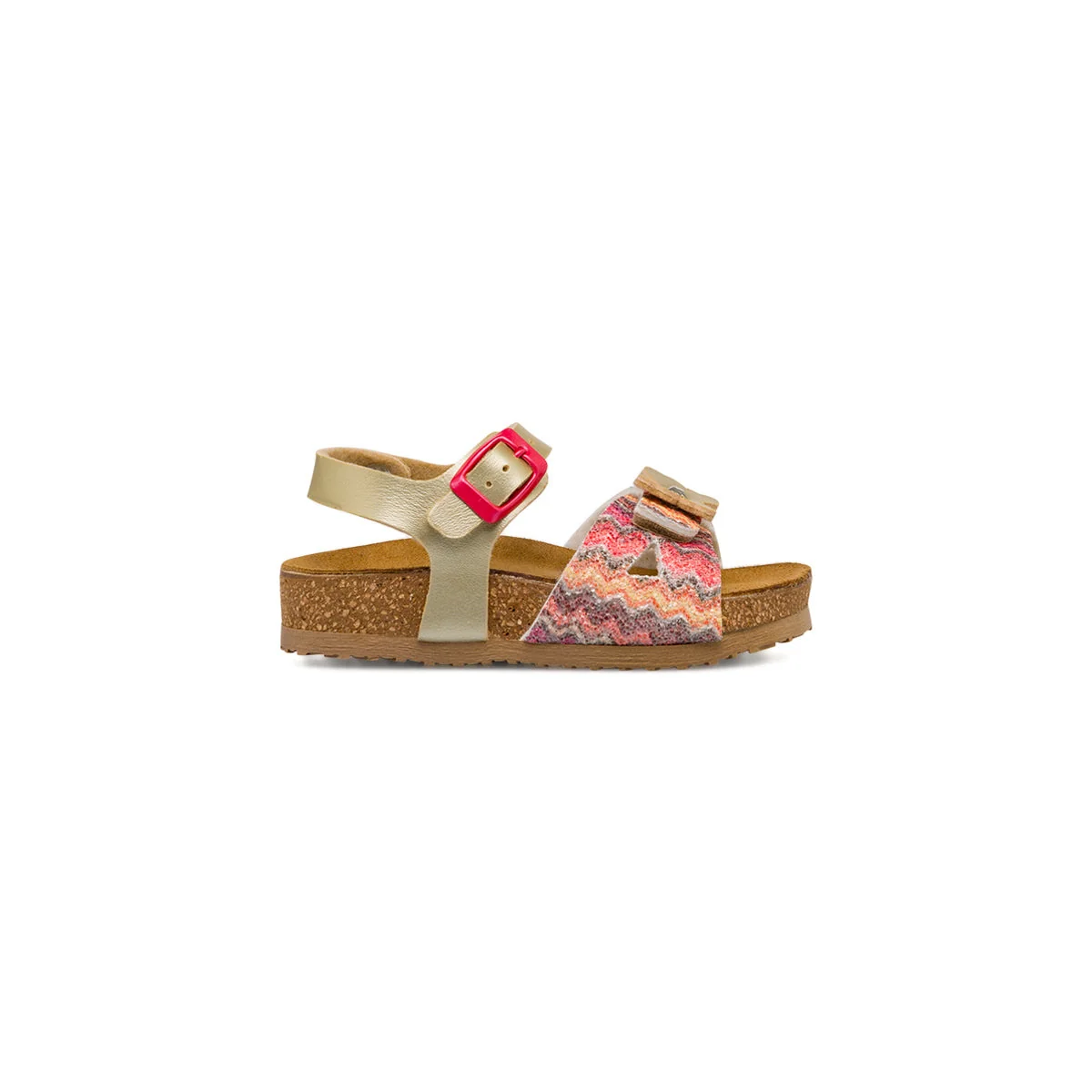 Sandali Beige da Bambina e Ragazza con Farfalla e cinturino con fibbia Regolabile Settenote