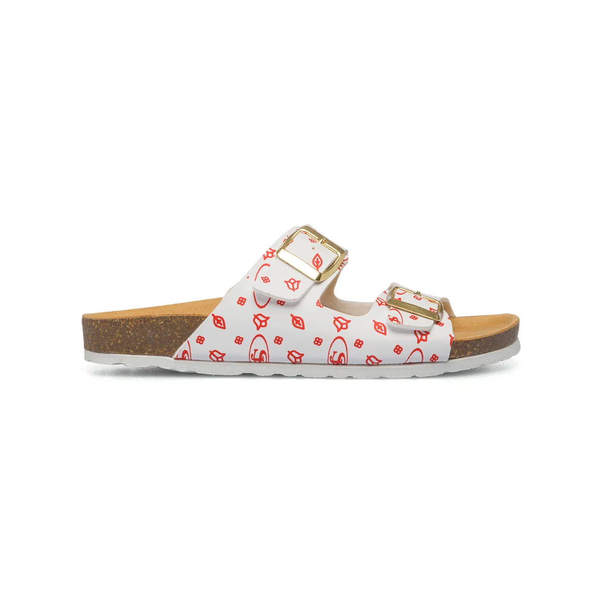 Sandali bianchi con logo a contrasto Swish Jeans