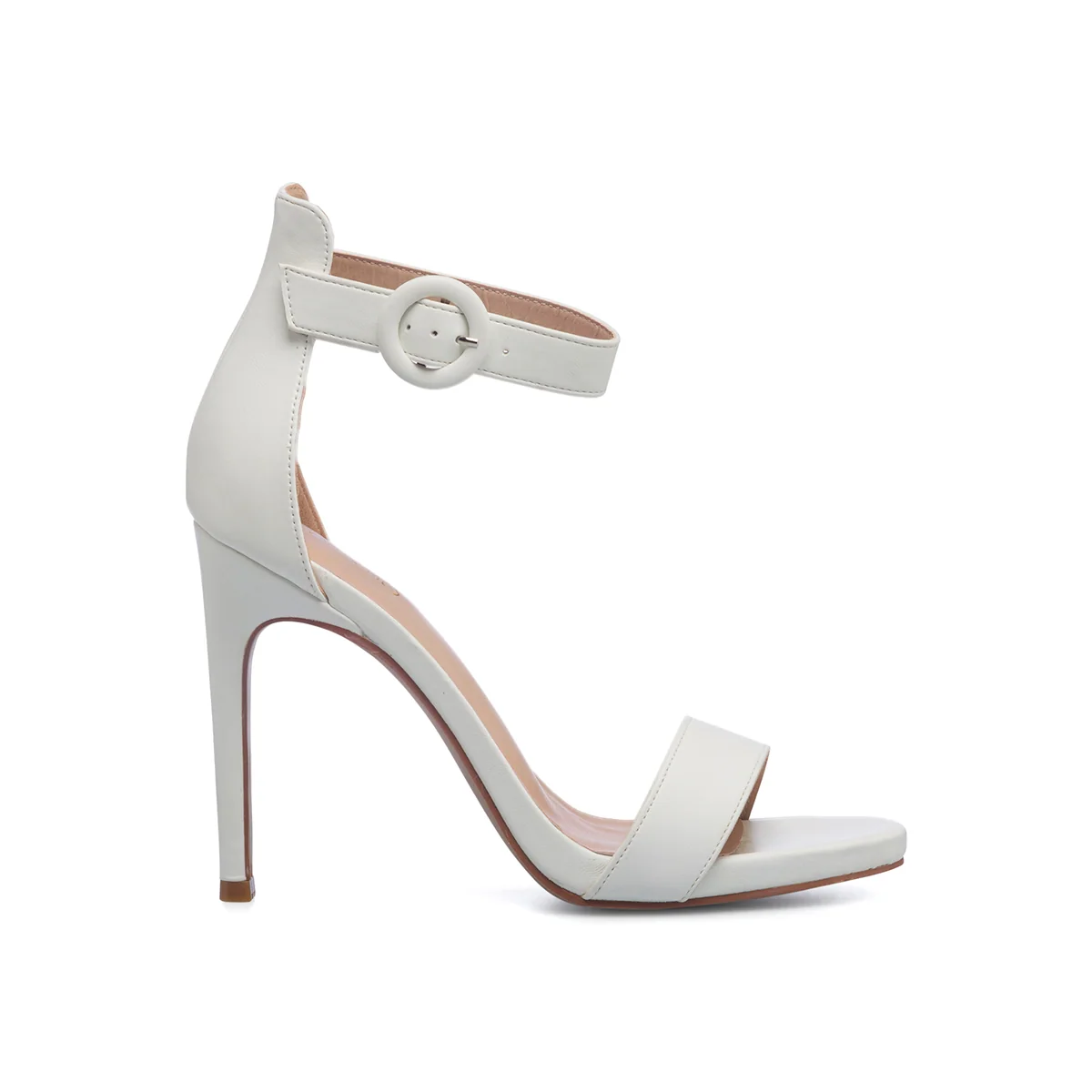 Sandali bianchi con tacco a spillo 11 cm Lora Ferres