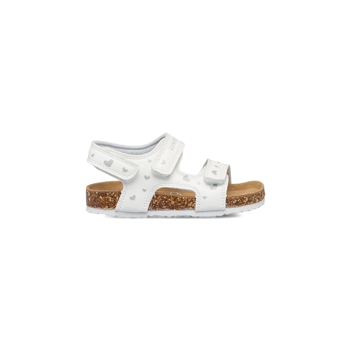 Sandali bianchi da bambina con cuoricini Lumberjack Mac