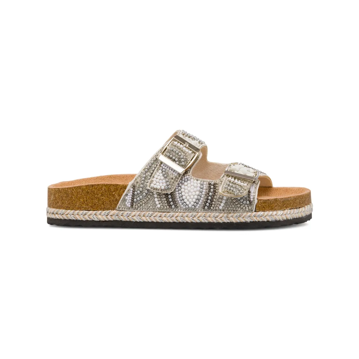 Sandali Bianchi da Donna con decorazione Perline Lora Ferres