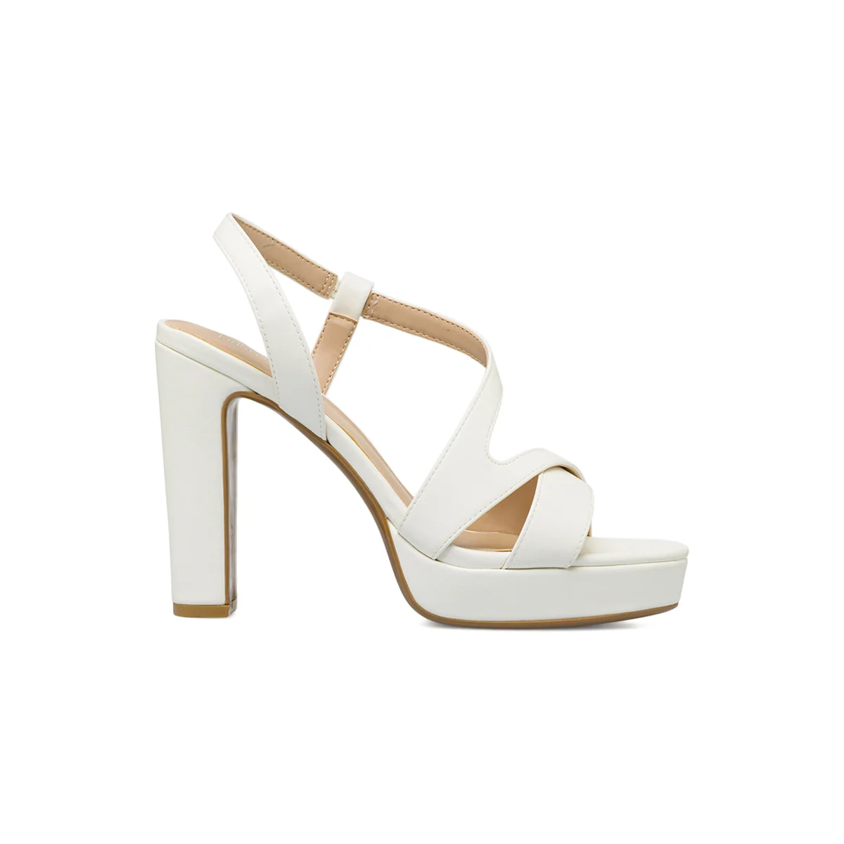 Sandali bianchi Donna con tacco a colonna 12 cm Lora Ferres