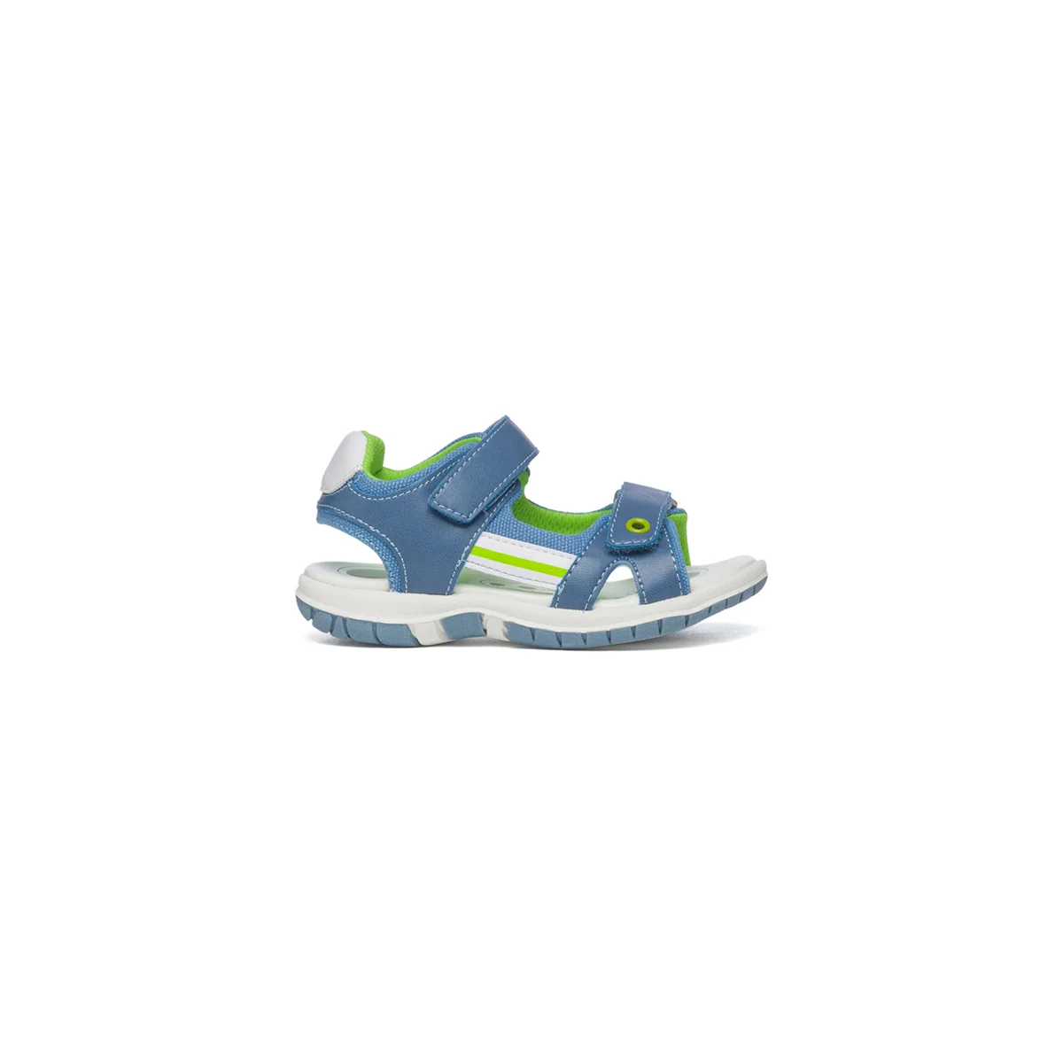 Sandali blu con dettagli verdi e bianchi Chicco Flauto