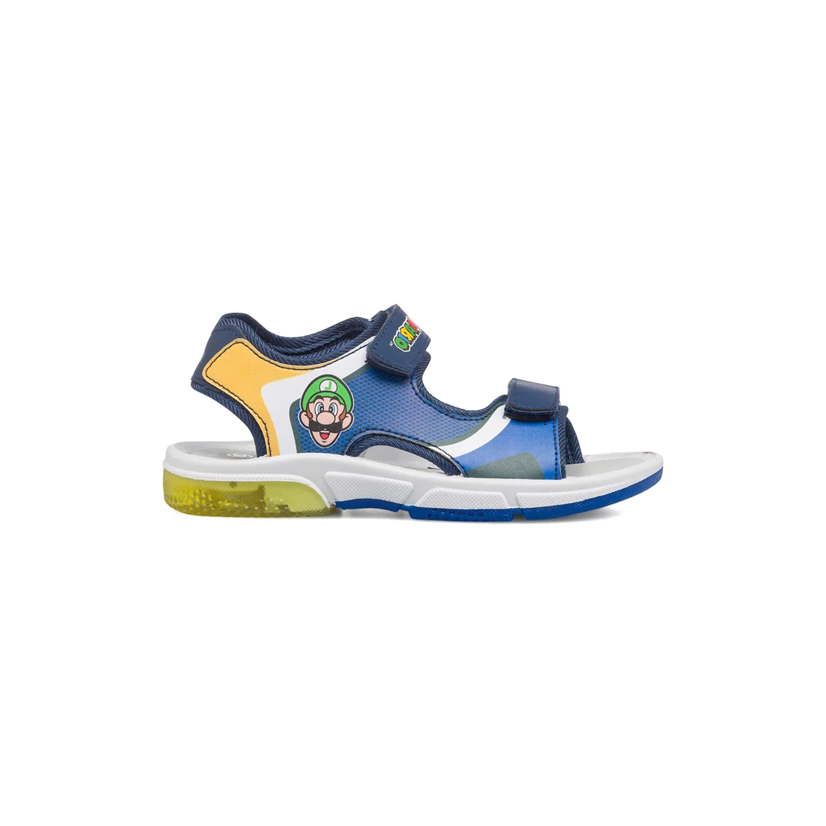 Sandali blu da bambino con logo Super Mario