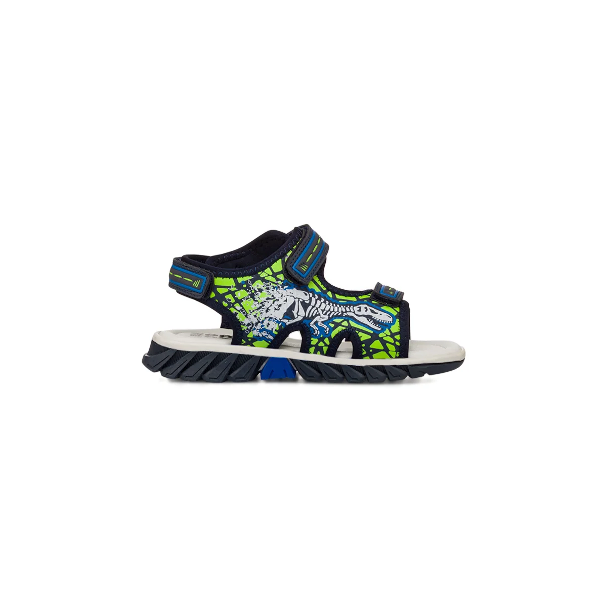 Sandali blu da Bambino con strappo e  stampa dinosauri Space Boy