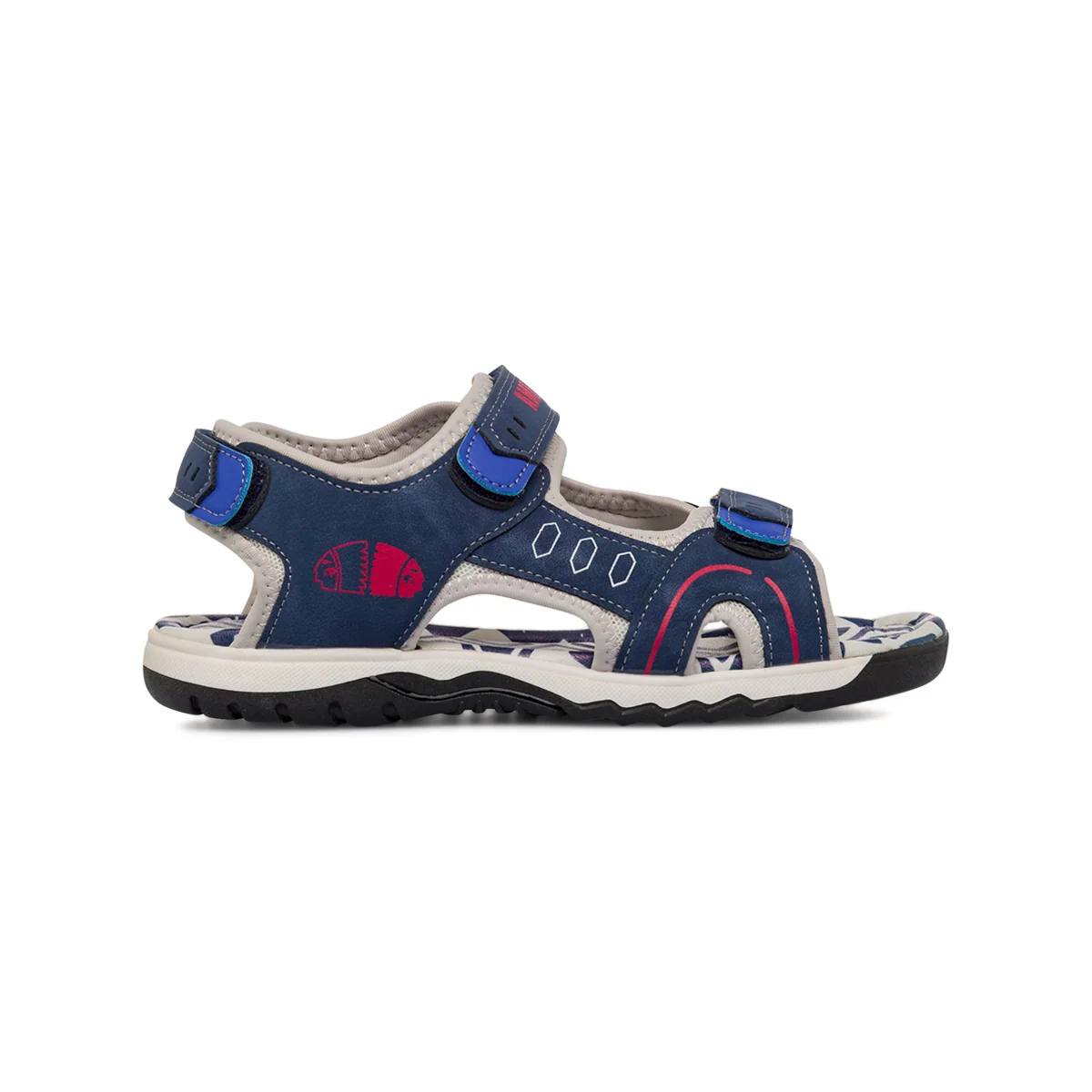 Sandali Blu da ragazzo con logo e dettagli rossi Americanino