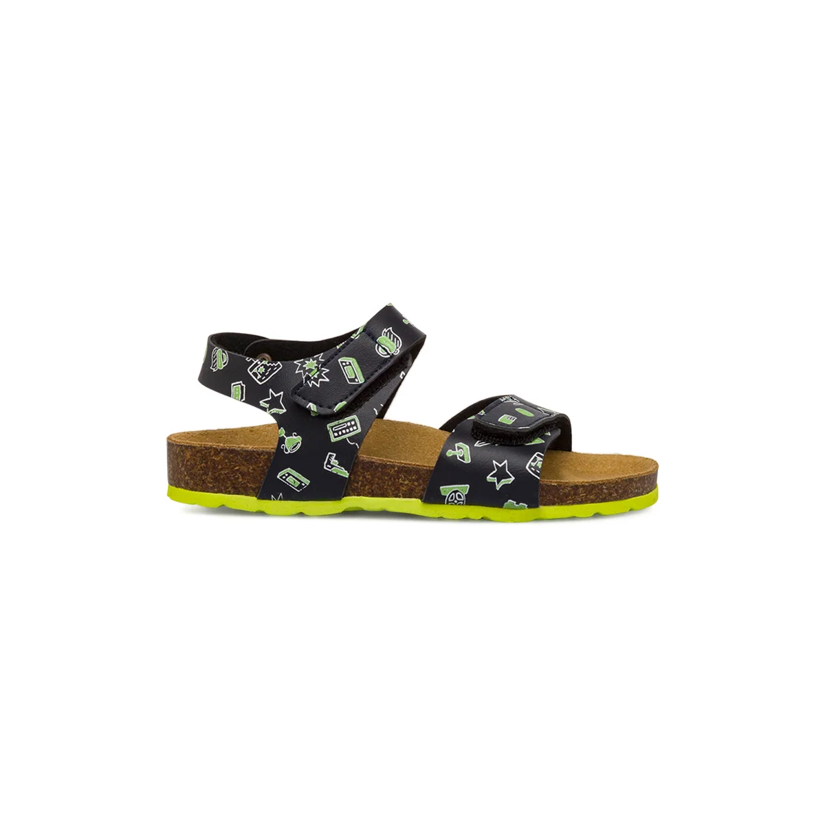 Sandali blu navy e verde lime da ragazzo Weep & Smile