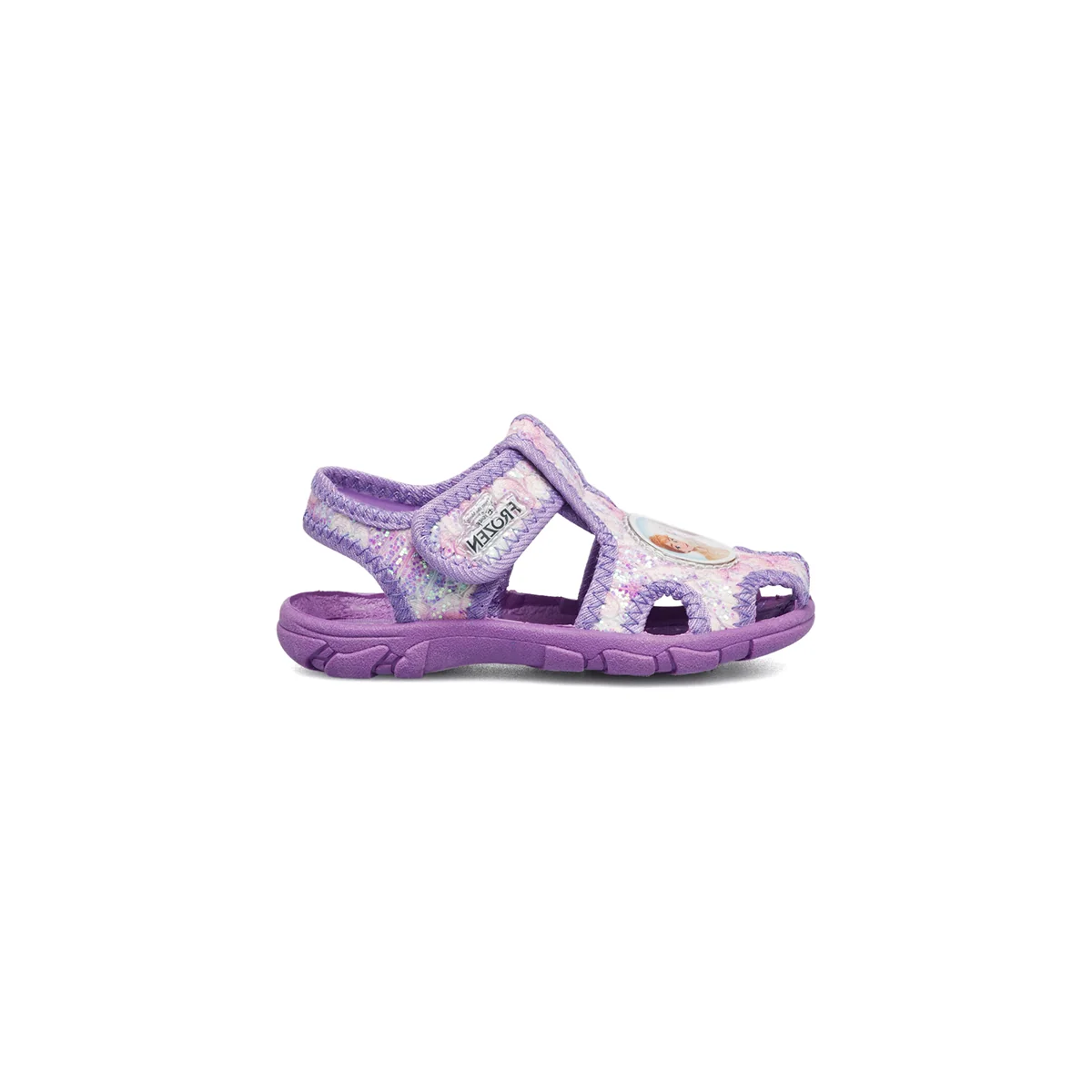 Sandali da bambina lilla con patch Frozen