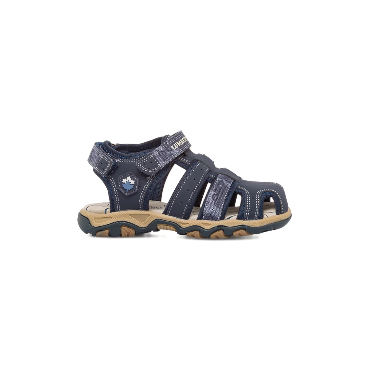 Sandali da bambino blu navy con logo Lumberjack Levi