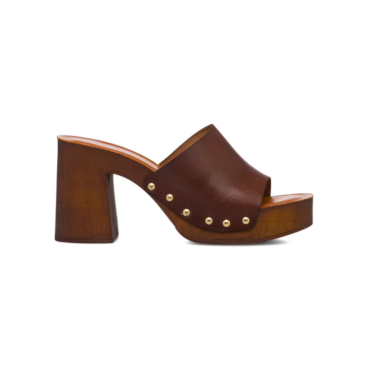 Sandali da donna plateau con tacco 9 cm marroni P Essentials