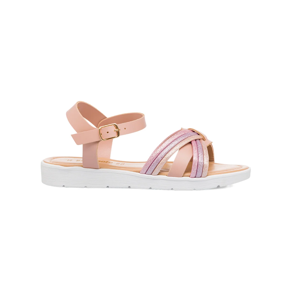 Sandali da ragazza rosa con dettagli glitter Settenote