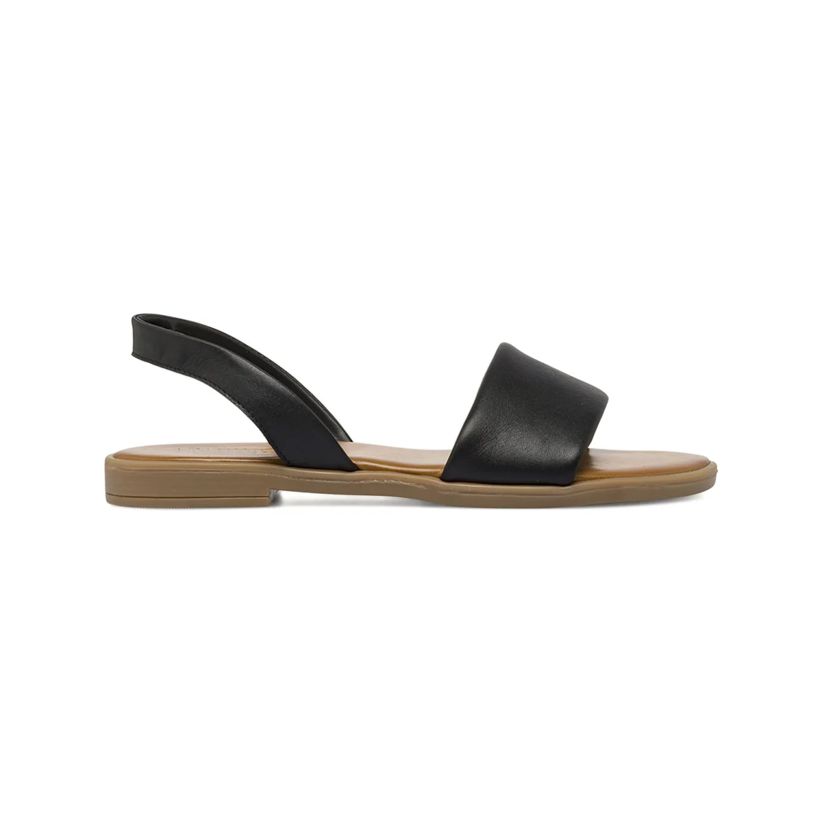 Sandali Flat Donna Neri con cinturino elastico Primopiano