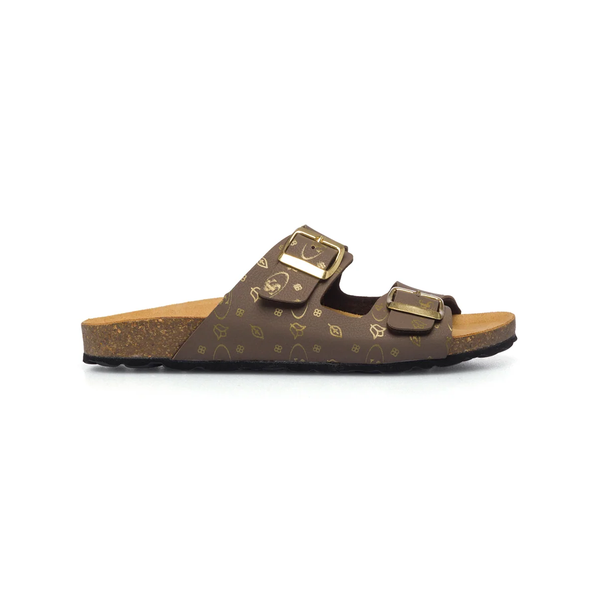 Sandali marroni con logo a contrasto Swish Jeans