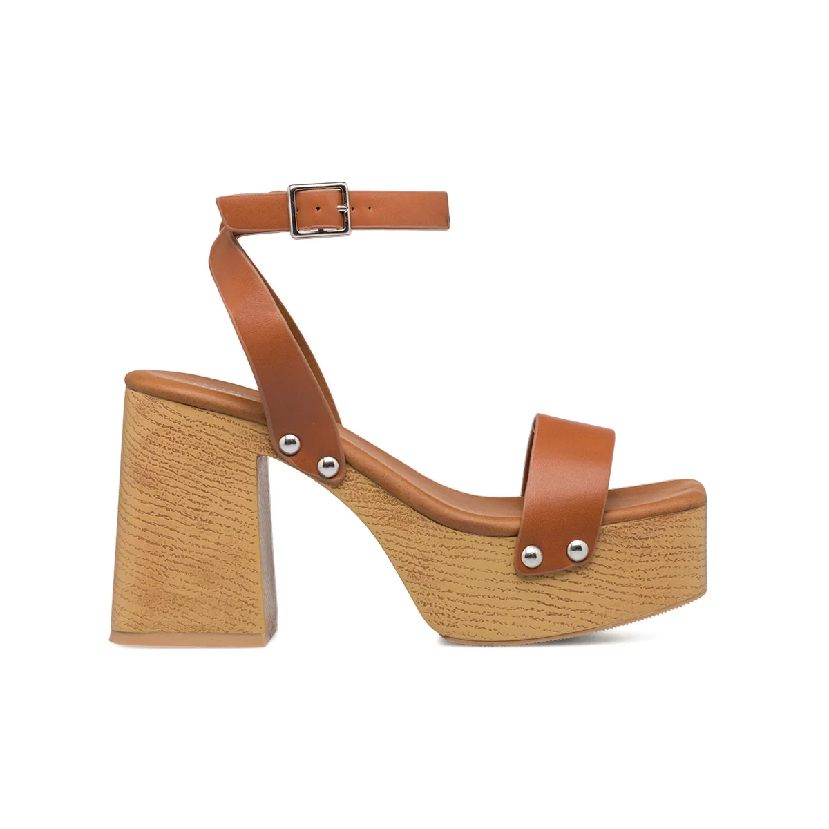 Sandali marroni da donna in "pelle vegana" con tacco 11,5 cm Call It Spring Maribel
