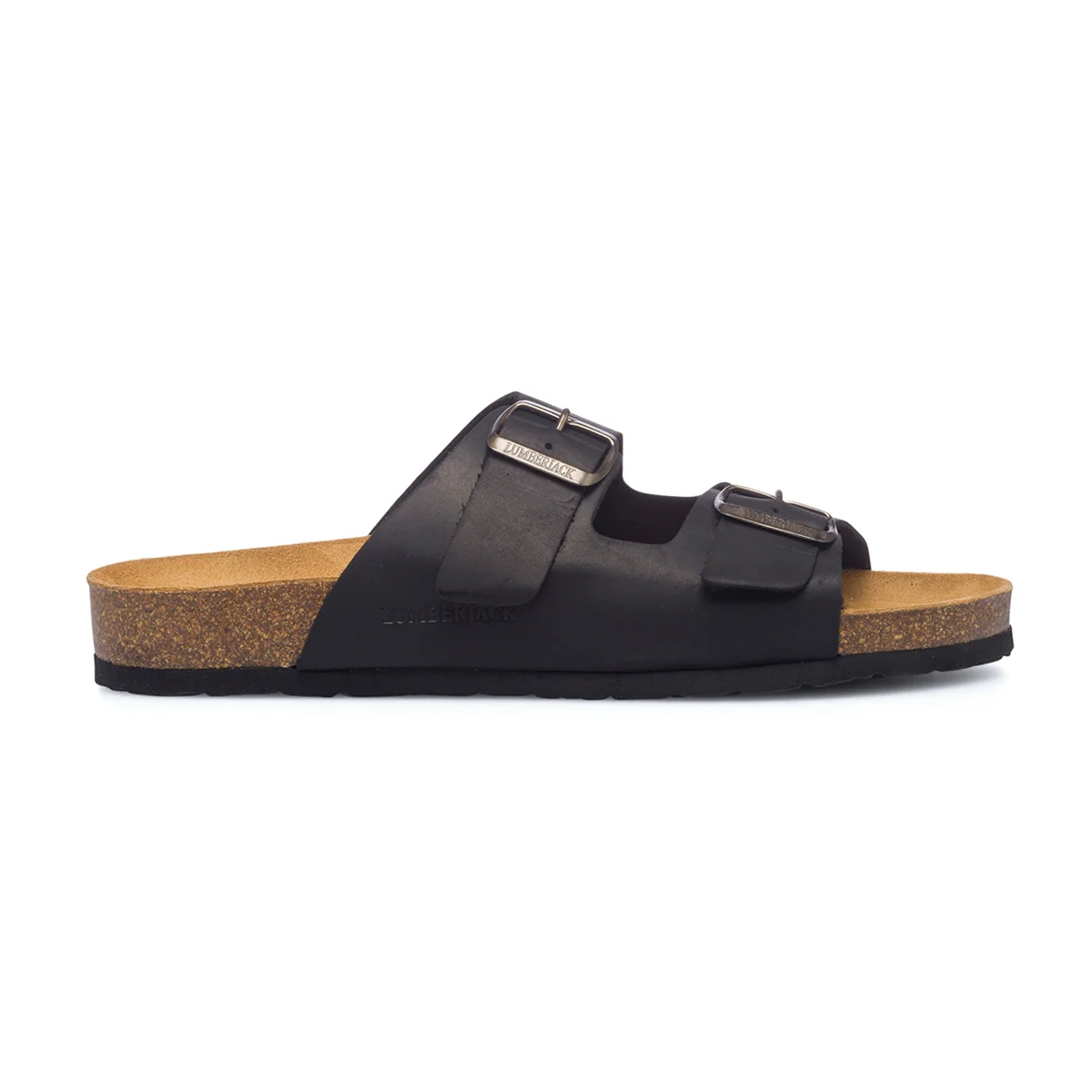Sandali neri in pelle da uomo Lumberjack Flint