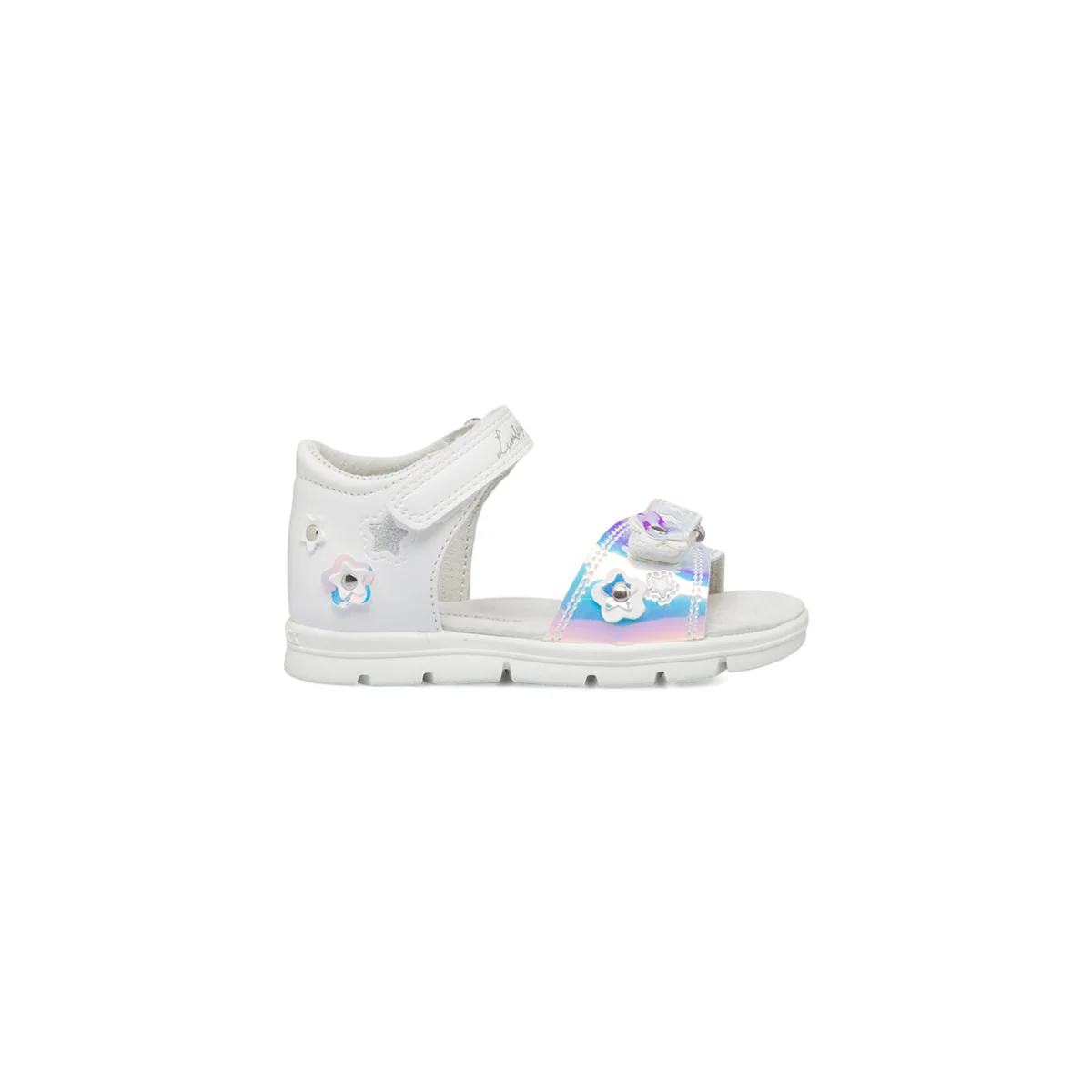 Sandali primi passi bianchi da bambina con dettaglio laminato Lumberjack Whippy