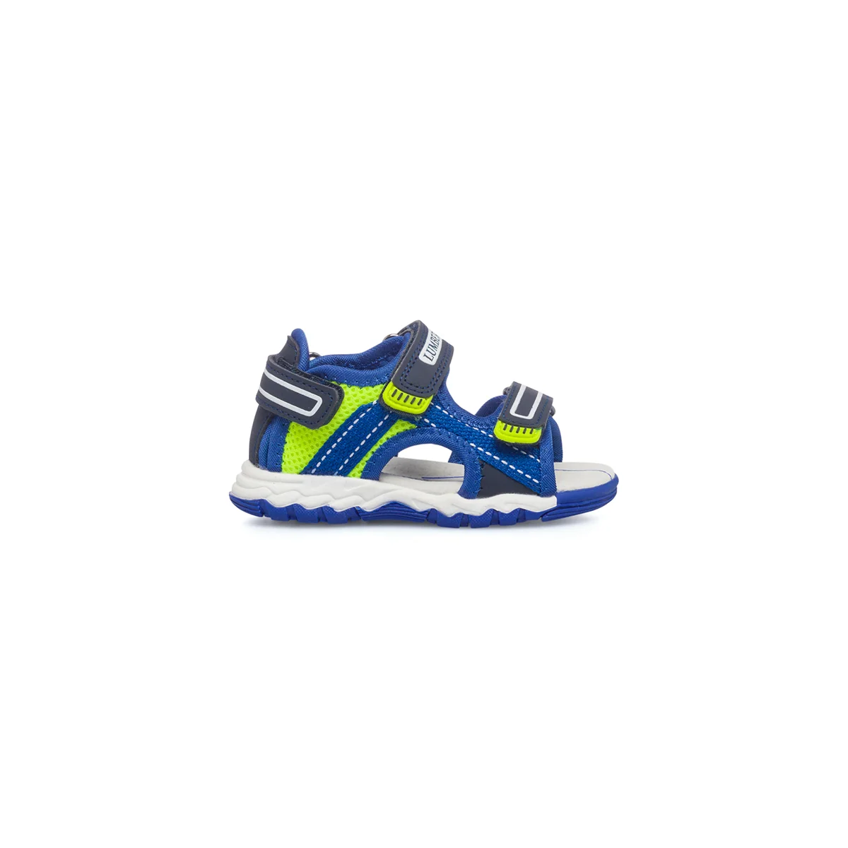 Sandali primi passi blu da bambino con inserti in mesh Lumberjack Buzz