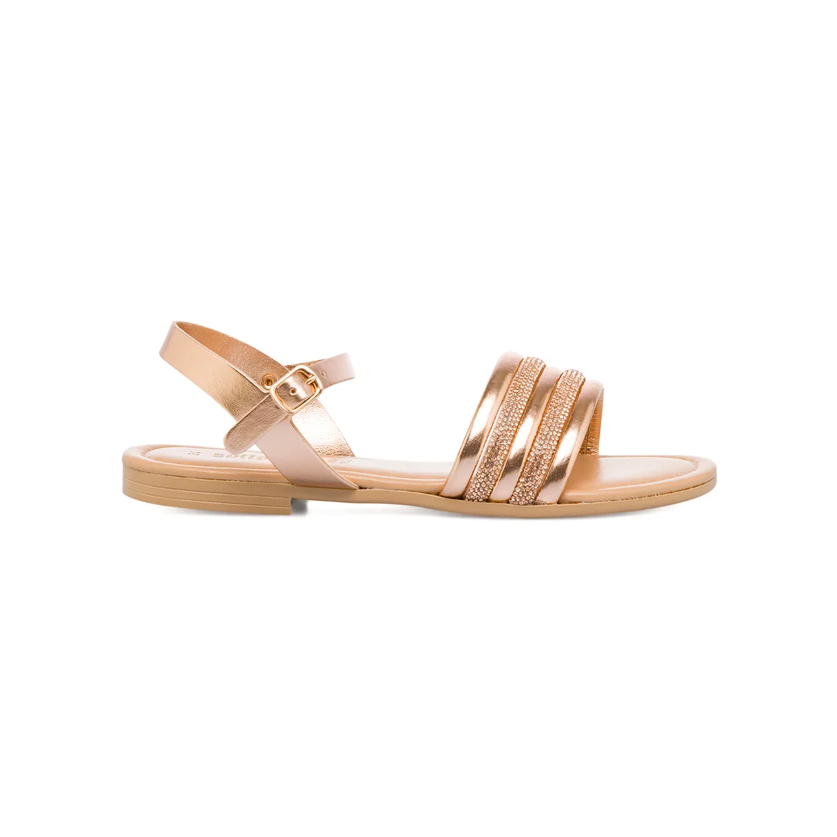 Sandali ragazza oro rosa con strass Settenote