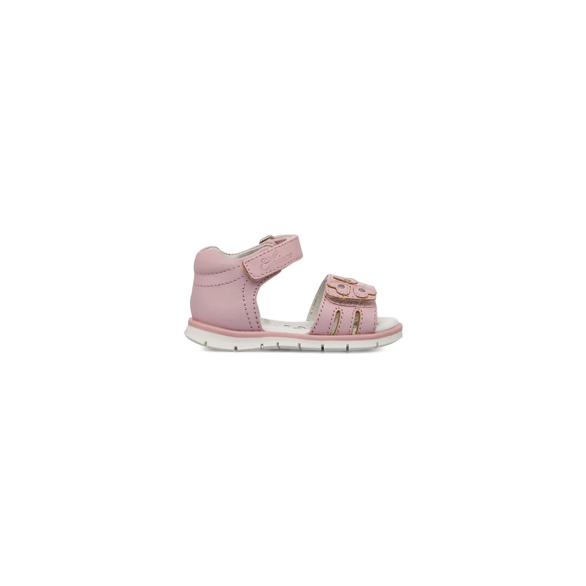 Sandali rosa da Primi Passi Bambina in pelle con cuoricini Chicco